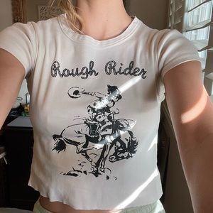 Rare brandy rough rider crop top